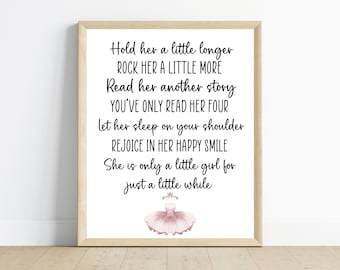 Ballerina Tutu Wall Art, Girl Nursery Decor (Digital Download)