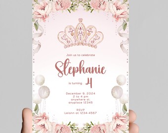 Ballet theme birthday invitation, dance and twirl with the birthday girl, ballet theme light pink tutu, birthday little girl