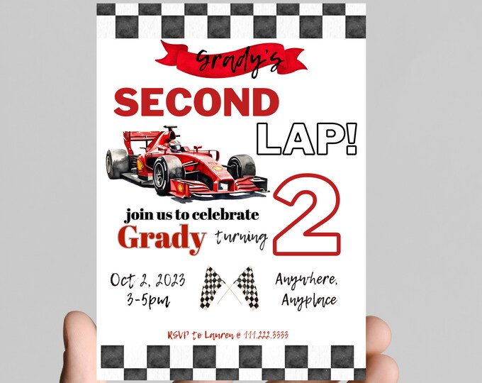 Race on over to celebrate, race car theme birthday invitation, any age, racing, race car driver, nascar, editable, printable, digital