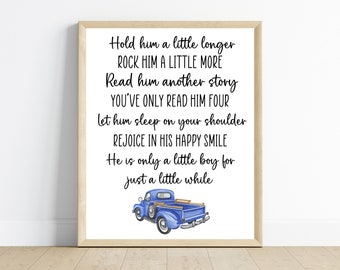 Vintage Truck Nursery Art, Boy Bedroom Decor (Digital Download)