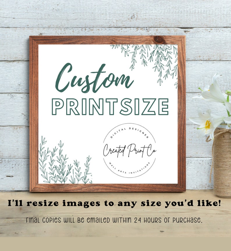 Custom print resize Ill resize the images for you to the size of your choice, then send you the finished copy via email within 24 hours image 1