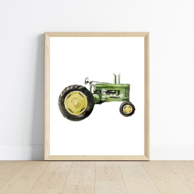vintage tractor boy room decor, wall art, farm and country room, rustic, 11x14, set of 3 digital downloads, printable, frame not included image 3