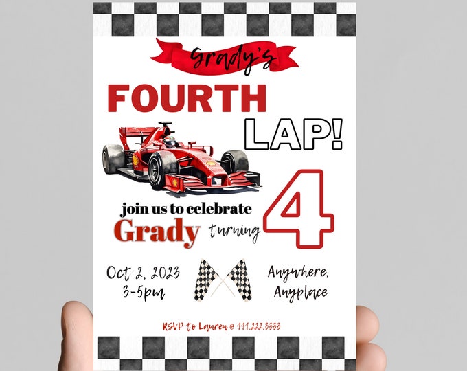 Race on over to celebrate, race car theme birthday invitation, any age, racing, race car driver, nascar, editable, printable, digital