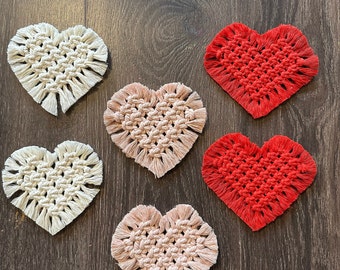 Macrame Heart Coasters
