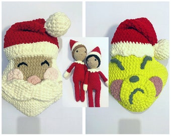 Ready to Ship / Elf on the Shelf / Santa Pillow / Grinch Pillow