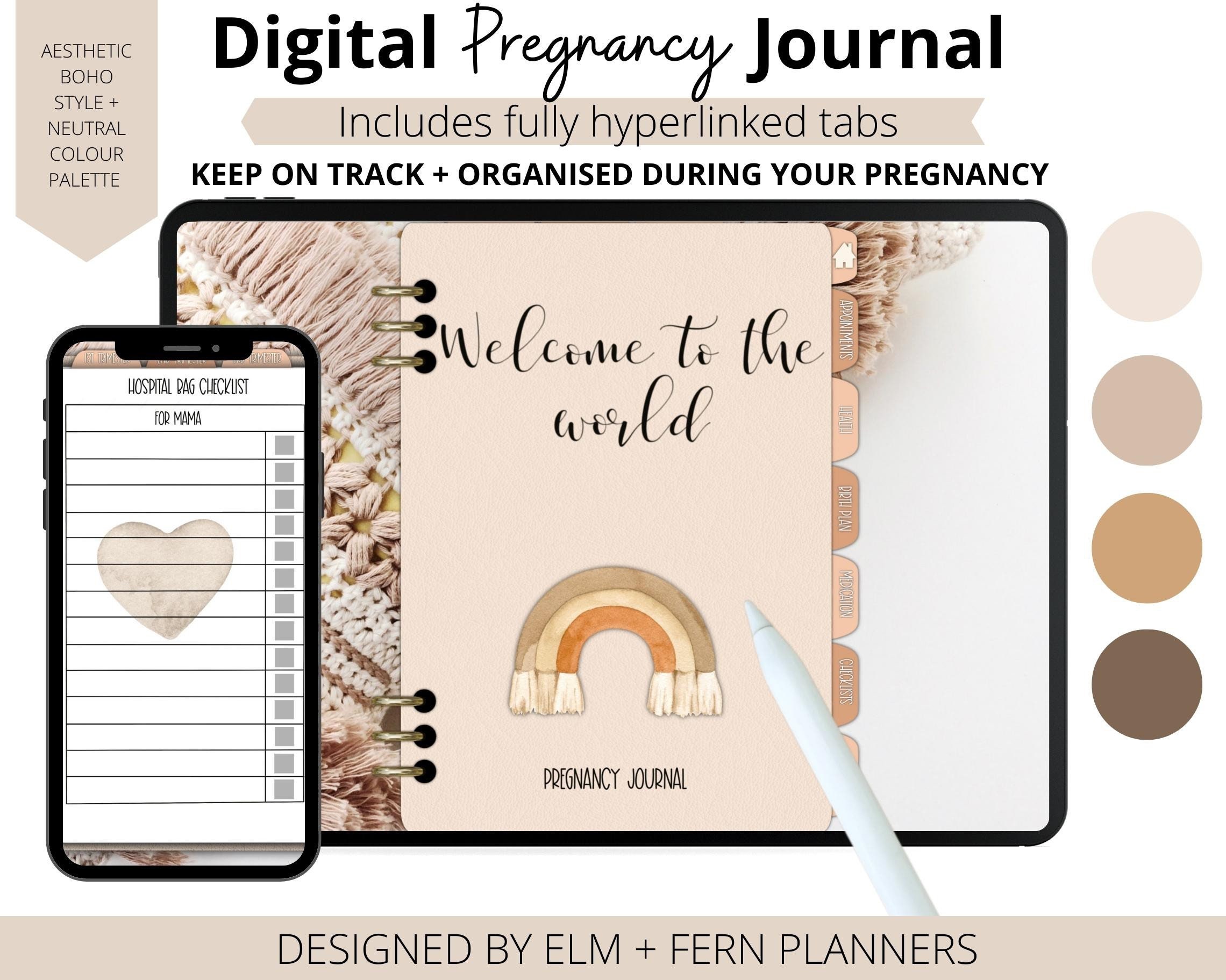 Digital Pregnancy Journal | Digital Planner iPad | Pregnancy Journal | Pregnancy Planner ...