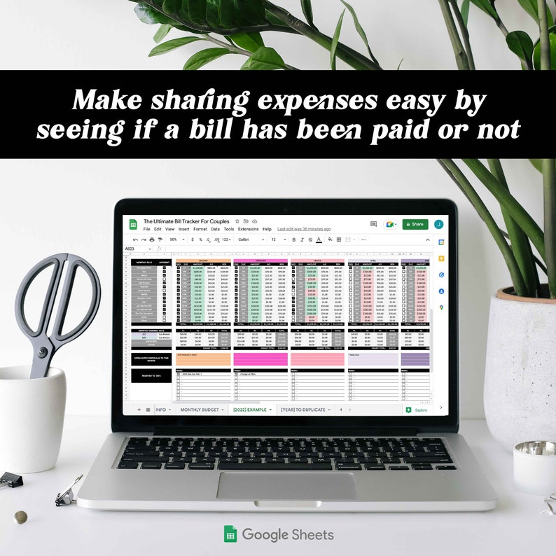 The Ultimate Couples Bill Tracker Etsy
