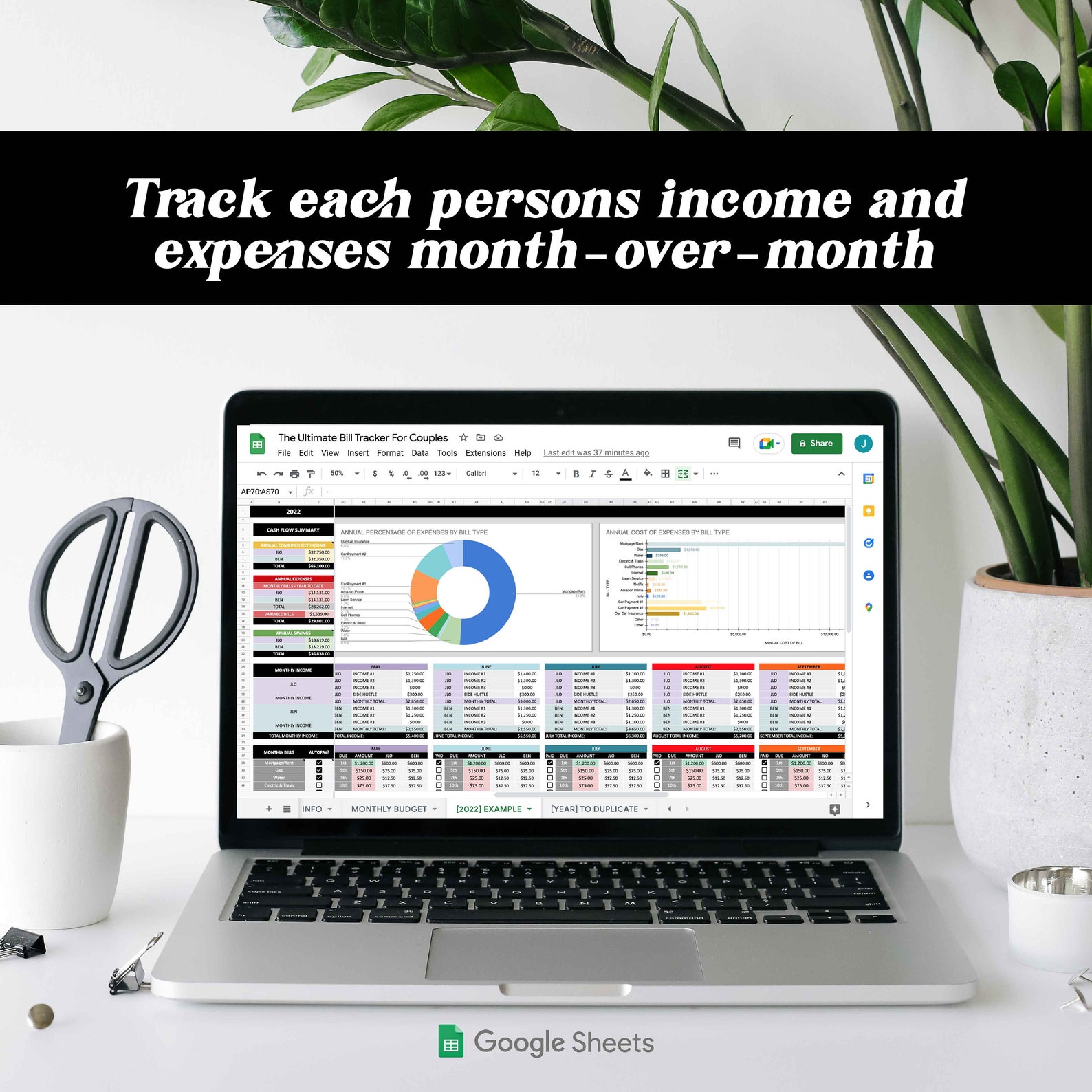 The Ultimate Couples Bill Tracker Etsy