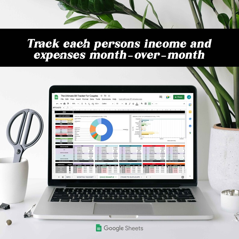 The Ultimate Couples Bill Tracker Etsy