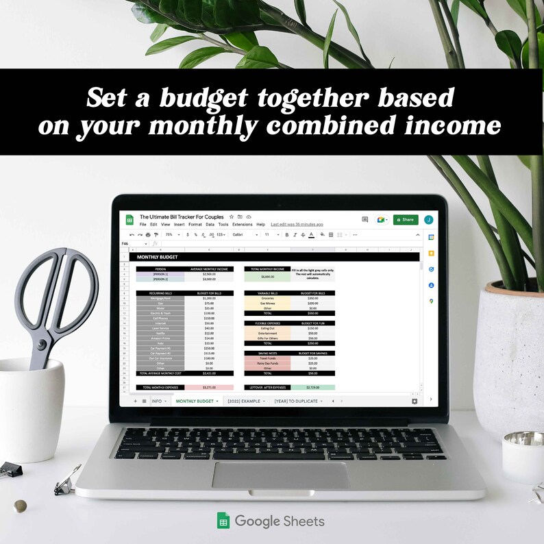 The Ultimate Couples Bill Tracker Etsy