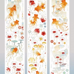 Japanese Goldfish Iridescent Emboss PET tape / Washi Tape 6x100cm