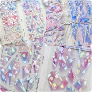 Transparent Crystals Seashell Iridescent Clear PET Tape / Washi Tape 6x100cm