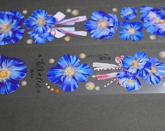 Blaumohn Blüten aus PET klar