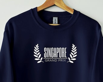 Sudadera de cuello redondo de Fórmula 1 del Gran Premio de Singapur, sudadera de Fórmula 1 de Singapur, suéter de carreras F1, regalo de Fórmula 1, regalos de Fórmula Uno, F1