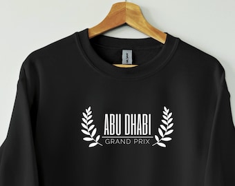 Gran Premio de Abu Dhabi Fórmula 1 Sudadera de cuello redondo, Sudadera de Fórmula 1 de Abu Dhabi, Suéter de carreras F1, Regalo de Fórmula 1, Regalos de Fórmula Uno, f1