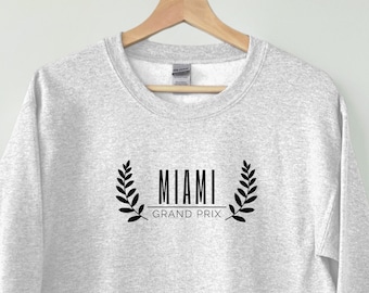 Sudadera de cuello redondo de Fórmula 1 del Gran Premio de Miami, Sudadera de Fórmula 1 de Miami, Suéter de carreras de F1, Regalo de Fórmula 1, Regalos de Fórmula Uno, F1 Miami