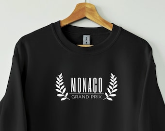 Sudadera de cuello redondo de Fórmula 1 del Gran Premio de Mónaco, sudadera de carreras de Fórmula 1, suéter de carreras de F1, regalo de Fórmula 1, mercancía de Fórmula 1, Mónaco