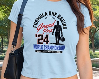 Camiseta de bebé vintage de Fórmula 1, Camiseta de bebé vintage de F1 de los años 2000, Camiseta de temporada F1 2024, Camiseta de los años 90, Camiseta femenina de Fórmula 1, Camiseta recortada F1 Y2K, Regalo de Fórmula 1