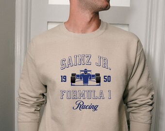 Sainz Jr. Formula 1 Crewneck Sudadera, Carlos Sainz Jr. Sudadera, F1 Racing Sweater, F1 Gift, Formula 1 Sudaderas, Formula One Gift
