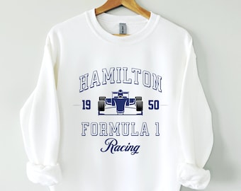Sudadera de cuello redondo de Fórmula 1 de Hamilton, sudadera de Lewis Hamilton, suéter de carreras de F1, regalo de F1, sudaderas de Fórmula 1, regalo de Fórmula Uno