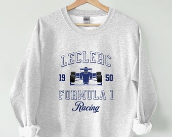 Leclerc Formula 1 Crewneck Sudadera, Charles Leclerc Sudadera, F1 Racing Sweater, F1 Gift, Formula 1 Sudaderas, Formula One Gift