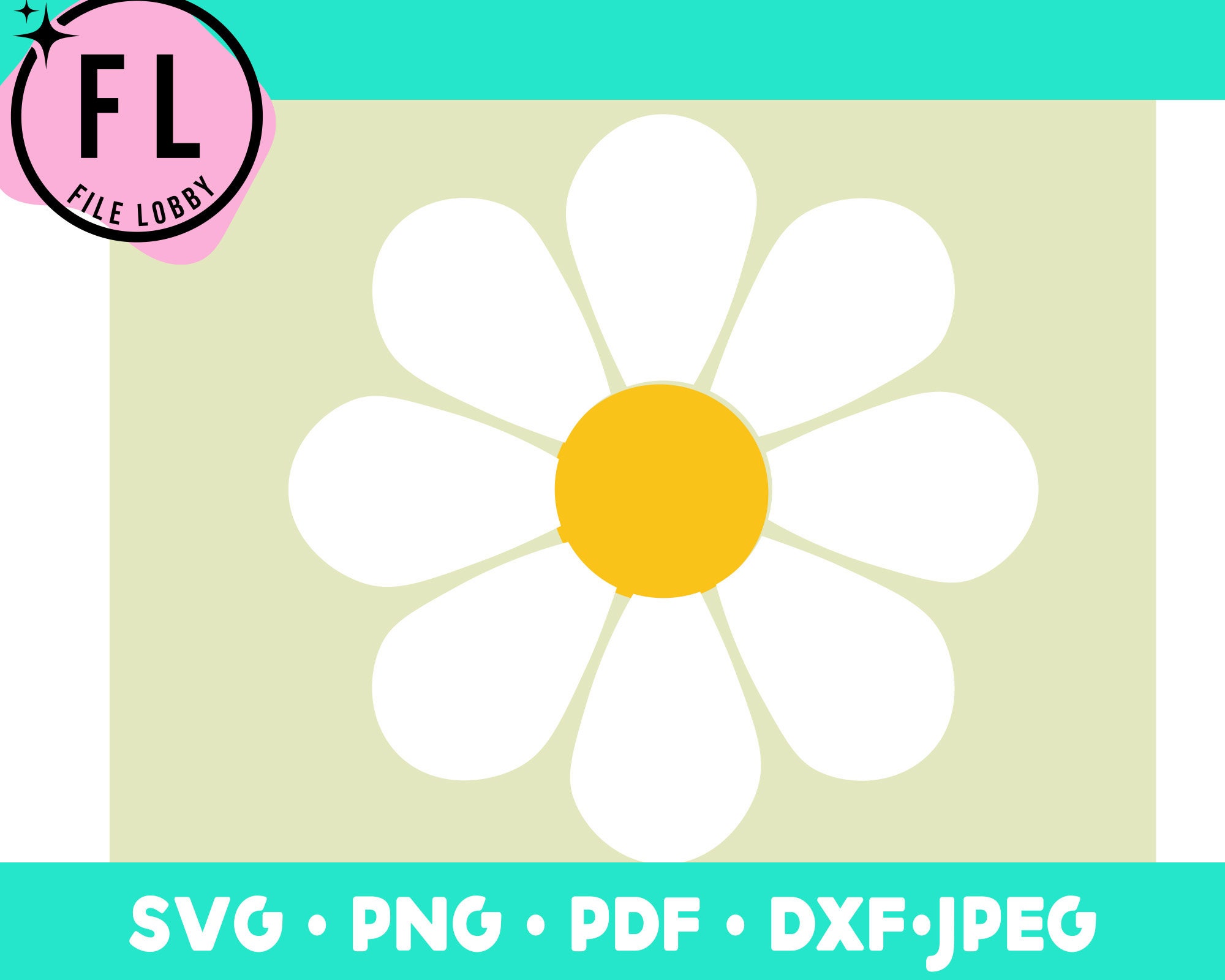 ❁ Daisy ❁ページ Daisy Flower Svg, Daisy Png File, Retro Daisy SVG, - Etsy