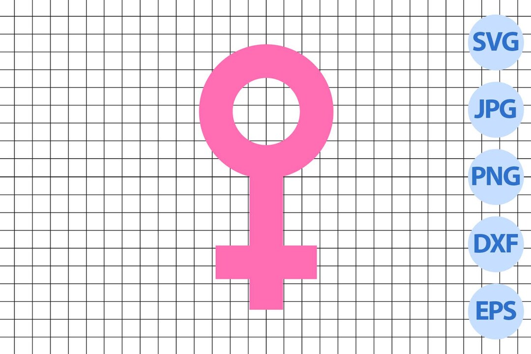 Female Sign Symbol Header Female Sign SVG, Pink Gender Symbol PNG - Etsy