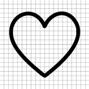 Heart Outline SVG, Shape Clipart, Black Heart Outline