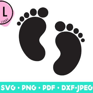 Baby feet Svg, Baby Feet footprint Silhouette png, Baby Shower PNG Clipart