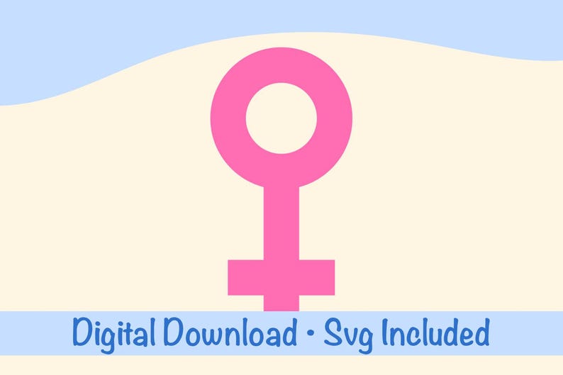Pink Color Female. Sign Female Sign SVG, Pink Gender Symbol PNG - Etsy