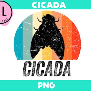 Vintage Cicada PNG, Cicada 2024 Clipart, Cicada Fest