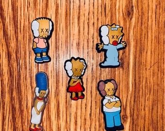 Simpsons croc charms set of 5