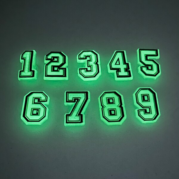 Modern Glow in the Dark Numbers Etsy