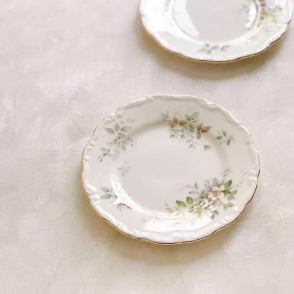 Embossed Cake Side Plate 'Haworth' Royal Albert ~ Fine Art Wedding Photography Flat Lay Styling Photo Food Props Dessert Vintage White