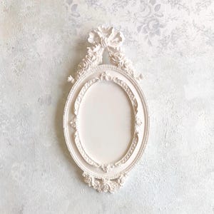 Ornate French style Picture Frame White Coquette Home Decor Gift present Antique Vintage Wedding photography flatlay props Mirror Painting