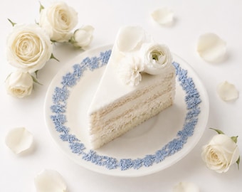 Cream Wedgwood Queensware Cake Side Plate 16 cm / 6” ~ Fine Art Wedding Food Photography Flat Lay styling Props Ring Trinket dish