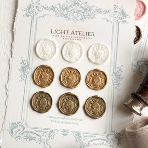 Antieke Franse lakzegelsets: goud, witte parel, roze, bruin ~ Trouwfotografie, uitnodiging, briefpapier, enveloppen Barokke stylingrekwisieten