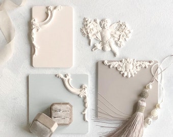Baroque Style 3D Tile: Wedding Photography flatlay Styling props Product display Invitation Stationery Calligraphy stand Coquette Home Decor