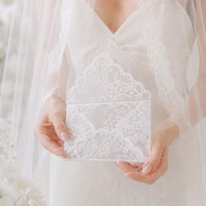 Wedding Lace Envelope 17.5x12.5cm / 7x5’ A5/C5 Fine Art Wedding photography flat lay props kit, keepsake gift white gold black 3D printed