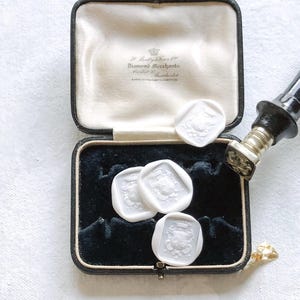 Sellos de cera franceses antiguos, pegatinas autoadhesivas para invitaciones de boda, papelería, sobres, estilo barroco victoriano antiguo, Light Atelier