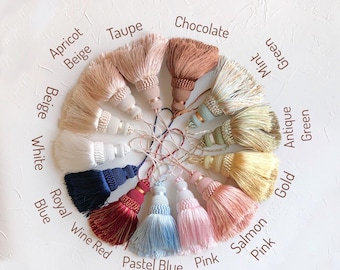 NEW 17+ Colors Decorative Tassel Fine Art Wedding Flat lay props vintage baroque key Furniture Nursery Curtains Green Pink Blue Beige Cream