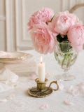 Chamber CANDLESTICK HOLDER with a handle Antique Gold Vintage style trinket dish Coquette, Fairycore, Cottagecore Home Decor gift