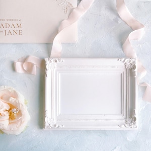 Ornate Picture Frame ~ White Photo Frame Fine Art Wedding flat lay props Coquette style Oil Painting Home Decor Gift Antique Vintage French