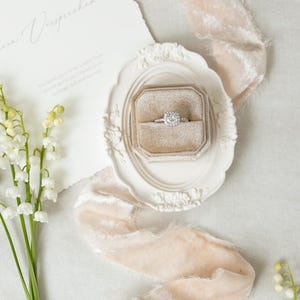 Baroque Trinket Dish 11x9 cm ~ Fine Art Wedding Photography FlatLay Styling Props Small White Rings Earrings Oval Jewellery Jewelry tray