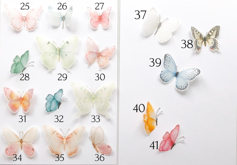 Butterfly Scrolls Wedding PLACE CARDS, Deckle edge torn Vintage calligraphy name placements Birthday Garden Party Bridal Baby Shower image 14