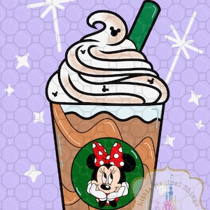 Digital file - Minnie Frapp cup  png - WDW shirt design - sublimation - DTF - PNG