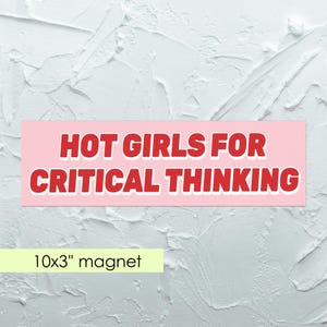 Ímã de carro com garotas sensuais para amantes de livros e pensamento crítico, adesivo engraçado para para-choque em defesa dos direitos das mulheres, presente de Dia dos Namorados para ela.
