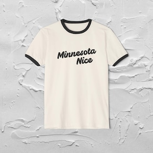 Minnesota Nice T-Shirt Anti-ICE Protest Shirt | Retro Script Ringer Tee