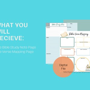 Printable Bible Study Notes | Scripture Notes | Verse Mapping | - Etsy