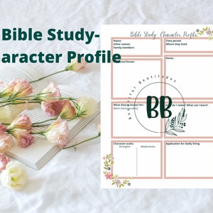 Printable Character Study | Bible Character Study | Character Profile | Bible Study